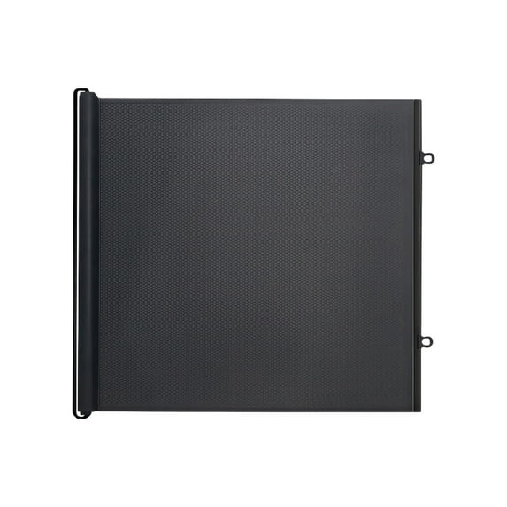 Retractable Stair Gate For Extendable, Wide Soft Mesh Pet Gate With One Hand Opening,For Bedroom, Doorways, Indoor/Outdoor, Black