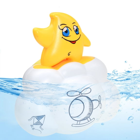 Retractable Star Head Kids Bathroom Beach Sand Water Play Toy, Toddler Daily Shower Time Distraction Interactive Paddling Pool Routine, Non Toxic BPA Free Smooth Sensory Game For Baby Boys Girls