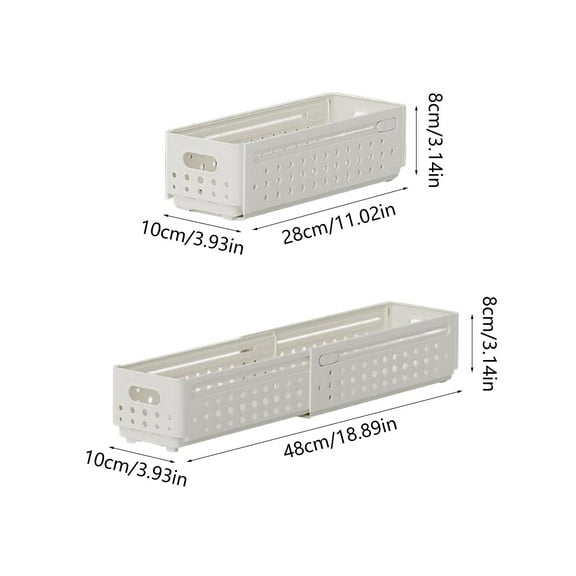 Retractable Storage Box,Closet Organizers Stackable Storage Bins,Clothes Storage Boxes Plastic with Lid,Plastic Collapsible Drawer Basket for Kitchen Cabinets,Pantry,Offices,Bedrooms,Bathrooms