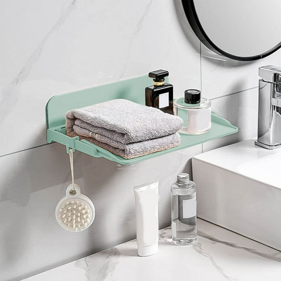 Retractable Storage Shelf, No-Punch Wall Mounted Kitchen Storage Shelf, Adhesive Bathroom Shelves, Waterproof and Durable Organization Solution