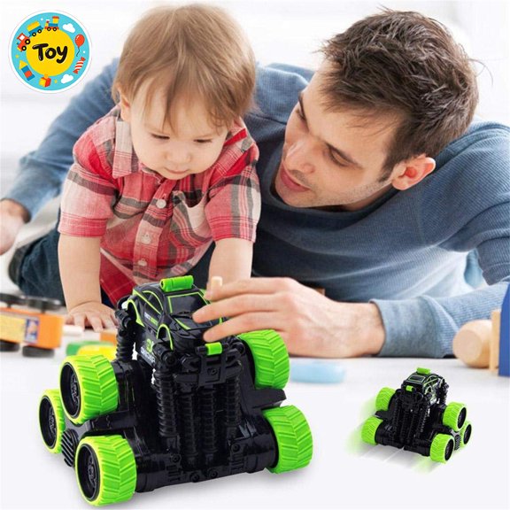 Retractable Stunt Remote Control Off-Road Car, 360 Rolling RC Vehicle Toy with Elastic Suspension, Anti-Slip Rugged Tires, Kids Birthday Holiday Indoor Outdoor Parent-child Interactive Play Gift