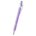 thumbnail image 1 of Retractable Stylus Ballpoint Pen, 5.63 Inch Soft Touch Aluminum Work Pen, Purple Anti-Slip Grip Metal Pen For Travel Office Document Signing, 1 of 7