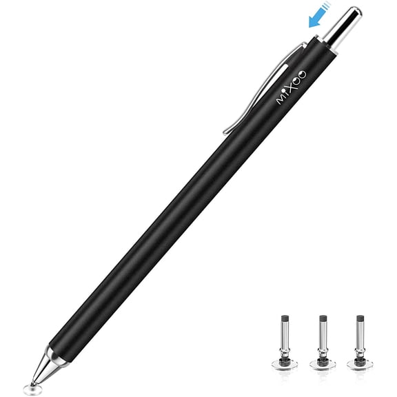 Retractable Stylus Pen for Touchscreen Switch 2, High Sensitivity Universal Stylus Pen for iPad iPhone Android Tablet Apple Kindle Chromebook Galaxy All Touch Screens (Black)
