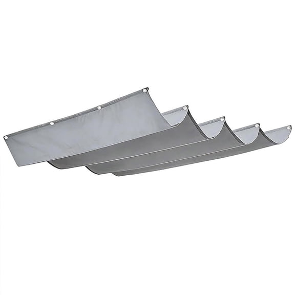 Retractable Sun Shade Awning with Eyelets & Rope, Adjustable Waterproof Pergola Shade Cloth Cover, Polyester Sunscreen Canopy for Outdoor Patio, Yard, Terrace & Carport, Light Gray, 3.3ftx6.5ft