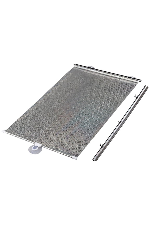 Retractable Sun Shade Curtain, Silver Vehicle Window Roller Sunshade Side Window Protector for Car Summer Heat Insulation 19.6*49.2In