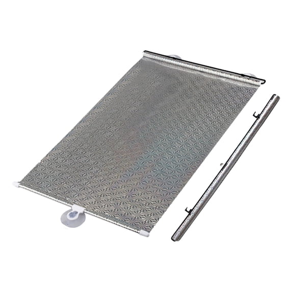 Retractable Sun Shade Roller Blind Protection Heat Blocking Window Cover, for Indoor Outdoor Use Kitchen Bathroom Office Car Window(L)
