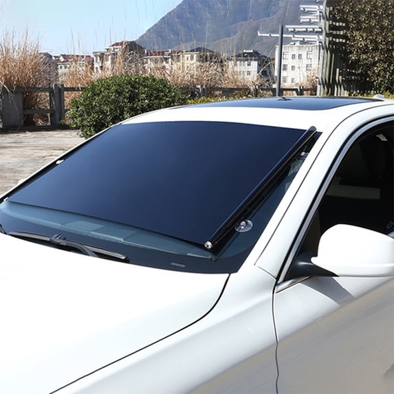 Retractable Sunshade Blind 18x49 In, Suction Cup Window Blind for Car Kitchen
