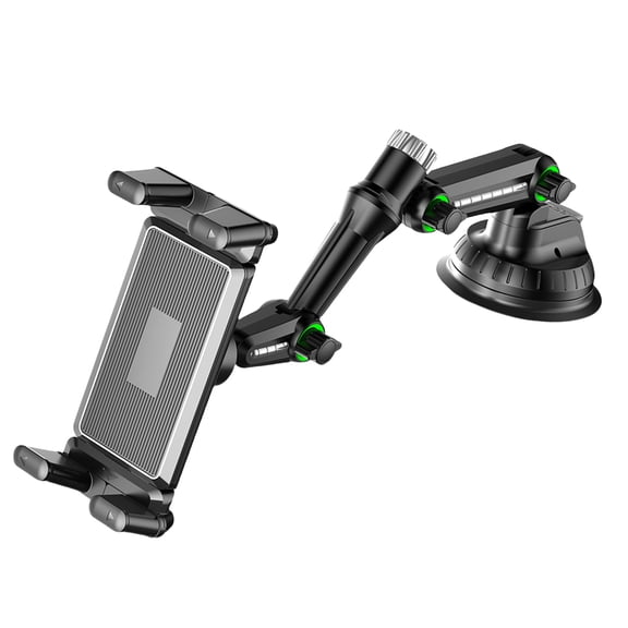 Retractable Tablet Car Stand with Suction Base Extended Length 360 Rotation for Car Dashboard Mount Phone Pad Holder