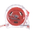 thumbnail image 1 of Retractable Tape Measure 7.5M Metric Ruler Extra Thick Steel Measuring Tape 25mm Wide, Transparent Red ABS Case, 1 of 7
