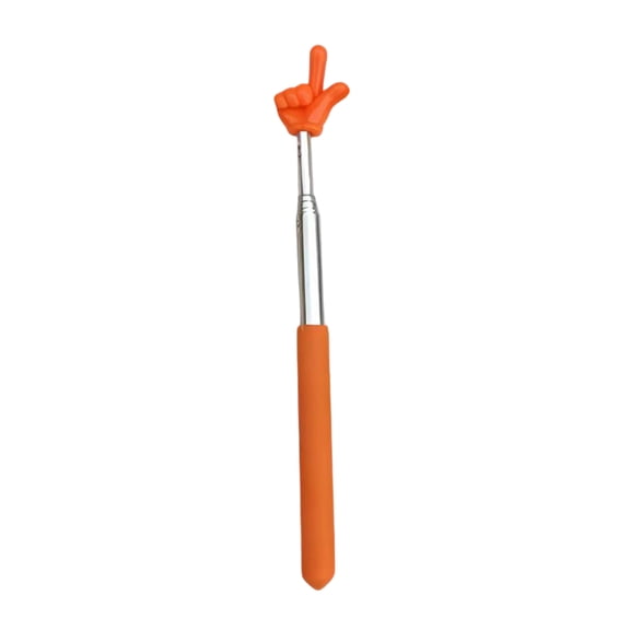 Retractable Teacher Pointer for Classroom Reading, Extendable Finger Pointer Stick, School Collapsible Telescoping Long Hand Pointing Stick, Classroom Must Have Supplies Essentials, Orange