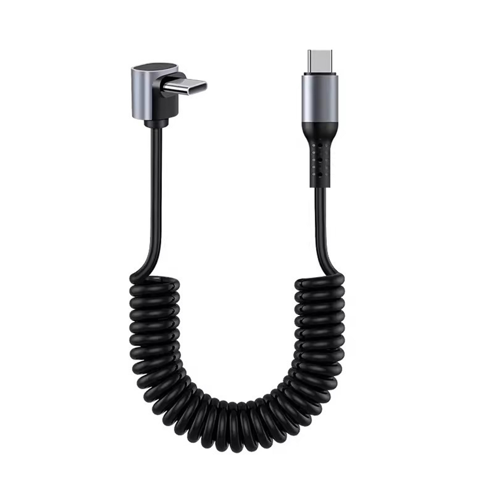 Retractable USB C To USB C Cable Data Speed Adjustable Length PD100W ...
