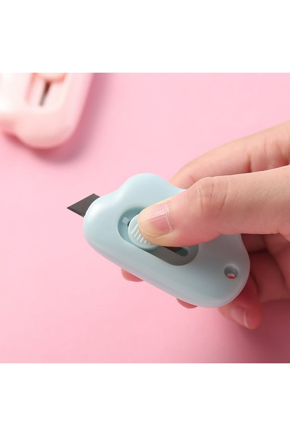 Retractable Utility Knife, Mini Portable Stainless Steel Box Cutter with Keychain for Office Home, Crafting, Packaging, Letters, Cardboard Box Opening Tool, Safe Locking Pocket Knife