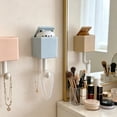 thumbnail image 1 of Retractable Wall Hook with Kawaii Peeking Cat Design, No Drill Decorative Hook for Keys Towels in Bathroom Kitchen, 1 of 6