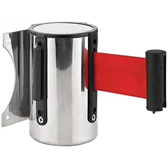 Retractable Wall Mount Caution Belt, 3/5/10M Wall Mounted Belt Barrier, Indoor and Outdoor Do Not Cross Tape for Banks, Parks, Hotel,Playground,Exhibition,2M