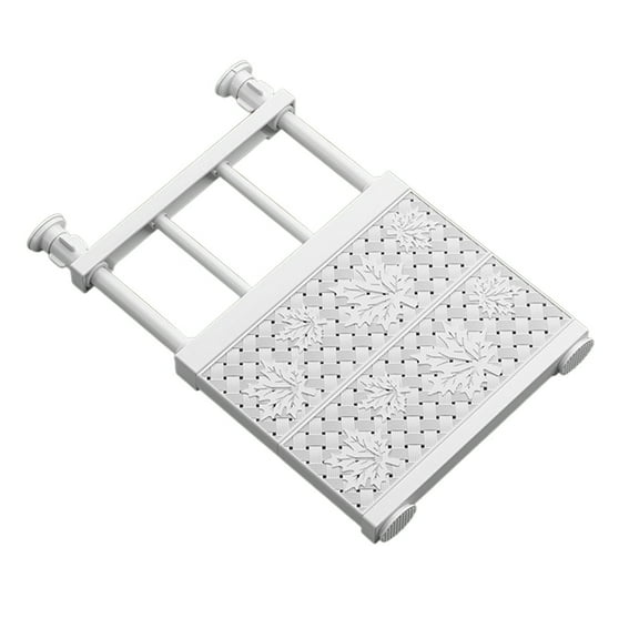 Retractable Wardrobe Divider Organizer | Expandable Shelf Partition for Closet, Kitchen & Shoes | White Plastic | 45x24cm (17.71x9.44in) | No Drilling Required | Stackable Space Saver | 1 PC