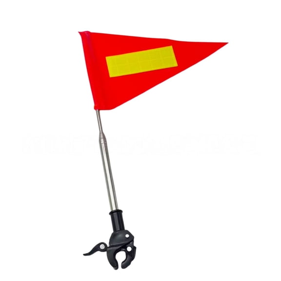 Retractable Warning Reflective Flag for Bike Travel Easy to Use for Night Cycling Safety and Camping Red