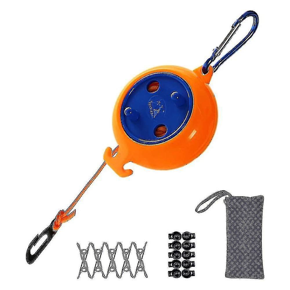 Retractable Washing Line Camping Portable 8m Holiday,clothes Airer