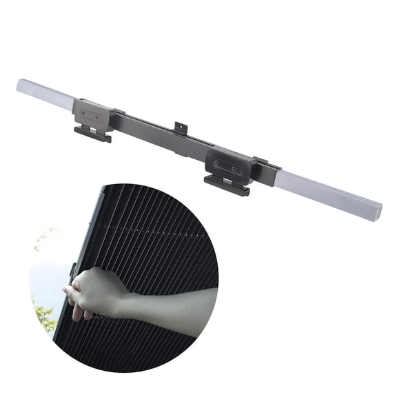 Retractable Windshield Cover Aluminium Foil Sun Shade with Suction Cup Block Heat and Max Sun Blocker for Front Window and All Windshields 27.5 Inches / 70 cm Width Fit Universal Vehicle