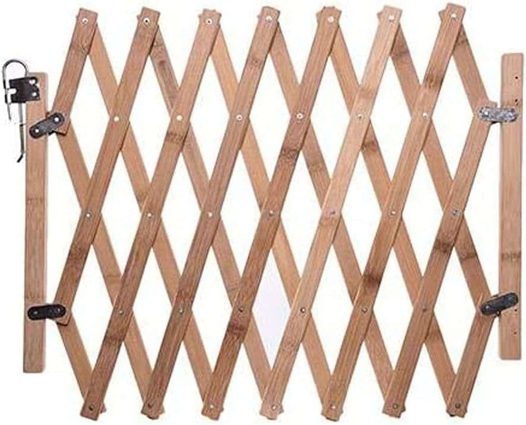 Retractable Wooden Pet Gate for Doorway Stairs