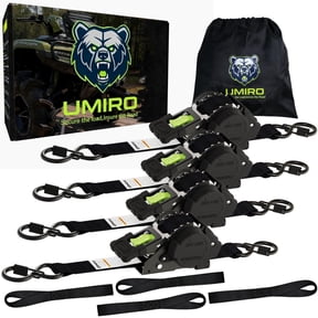 Retractable Ratchet Strap Tie Down Straps 1760LBS Break Strength 1''*12' 4 pack Black