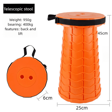 Retractable stool folding stool outdoor folding chair for travel portable ultralight bench fishing stool