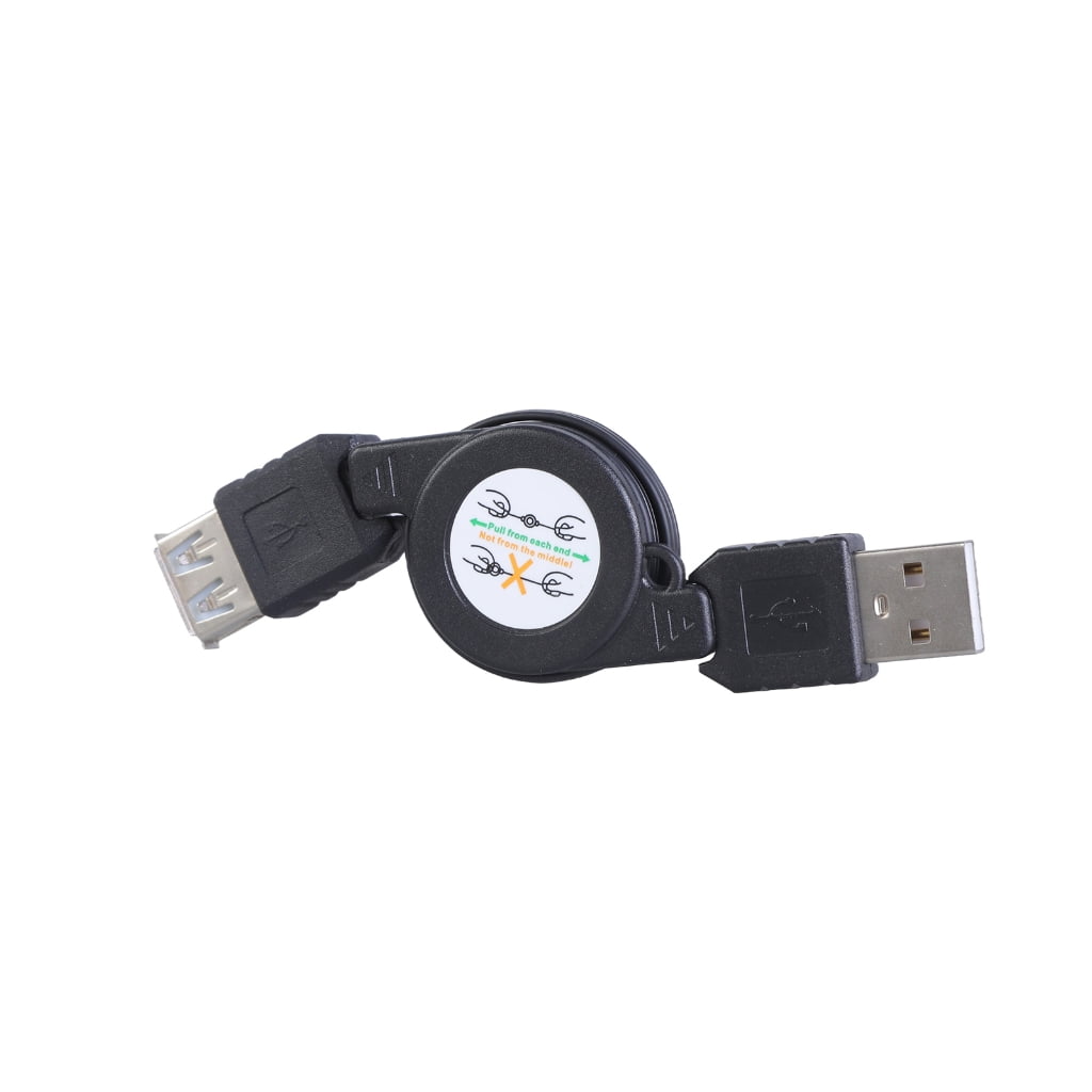 Retractables USB 2.0 Extension Cord Male to Female Extendable Cable for ...
