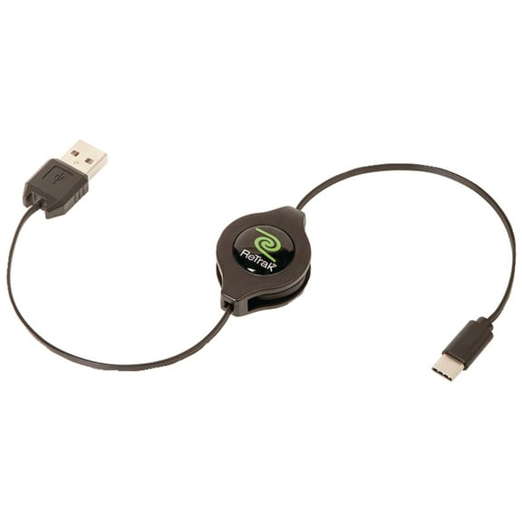 Retrak ETESUCAM Retractable USB-C To USB-A Cable