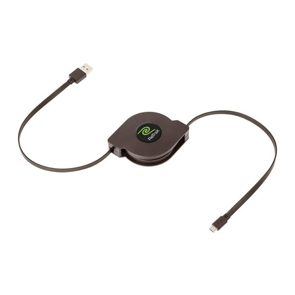 Retrak ETPRM510 Retractable 10-foot Micro USB Charge And Sync Cable