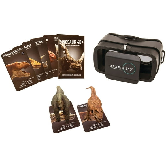 Retrak ETVRARDINO 4D+ Utopia 360 VR Headset & Dinosaur Augmented Reality Cards