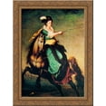 thumbnail image 1 of Retrato equestre de Carlota Joaquina of Spain 24x20 Gold Ornate Wood Framed Canvas Art by Domingos Sequeira, 1 of 2
