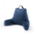 thumbnail image 1 of Retreat Life Blue Velvet Bed Rest Pillow, 1 of 4