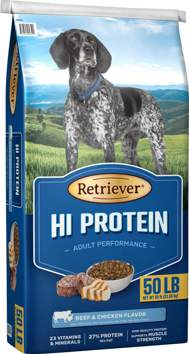 Retriever All Life Stages Skin and Coat High Protein Beef Recipe Dry Dog Food 50 lb. Bag