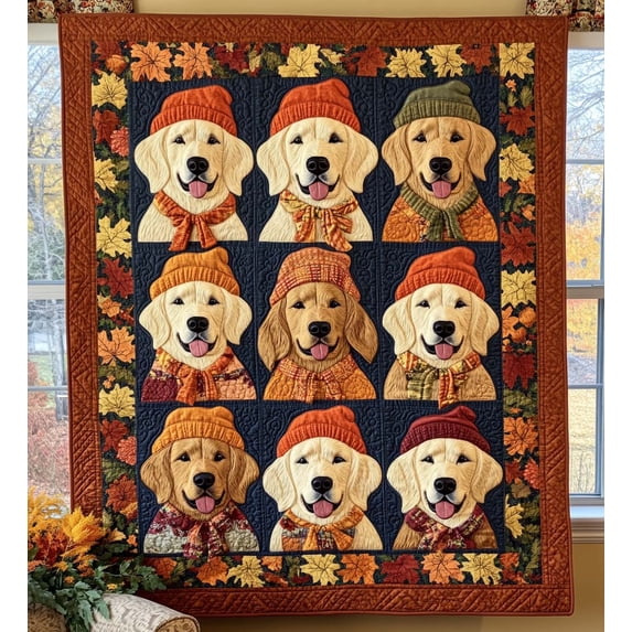 Retriever Autumn Vibes Quilted Blanket - Walmart.com