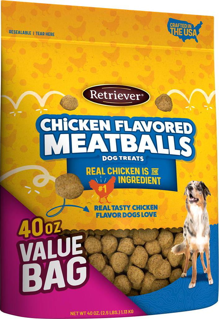 Retriever Chicken Flavor Meatball Dog Treats, 40 oz.
