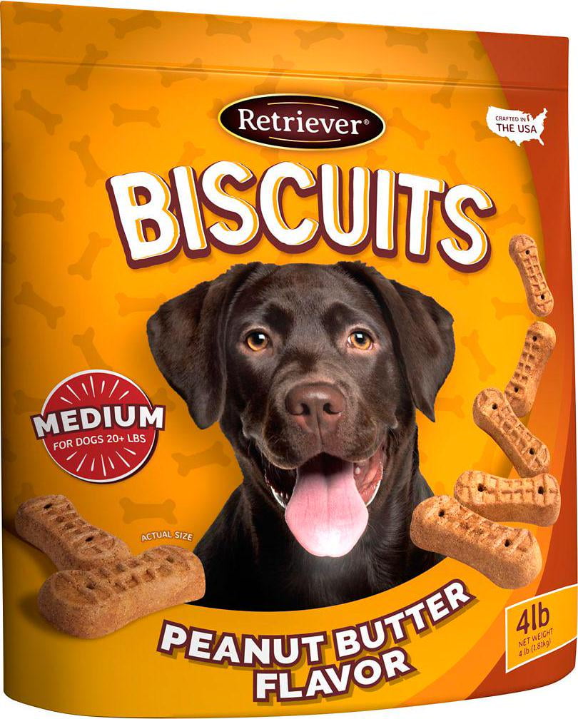 Retriever Peanut Butter Flavor Dog Biscuit Treats, 4 lb.