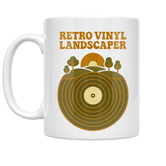 Retro Vinyl Charm Design - Music Lovers - 11 oz Ceramic Coffee Mug