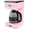 thumbnail image 1 of Retro 12-Cup Programmable Coffee Maker With LED Display, Automatic Shut-Off & Keep Warm, Pause-And-Serve Function, Pink, 1 of 18