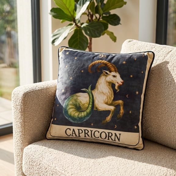 Retro 12 Star Sign Astrology Throw Pillow Vintage Constellation Decorative Square Cushion Indoor Sofa Home Decor