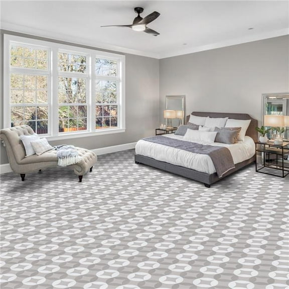 Retro 12" x 12" Self Adhesive Floor Tiles, 620 Mod Diamond, 20 Tiles/box3
