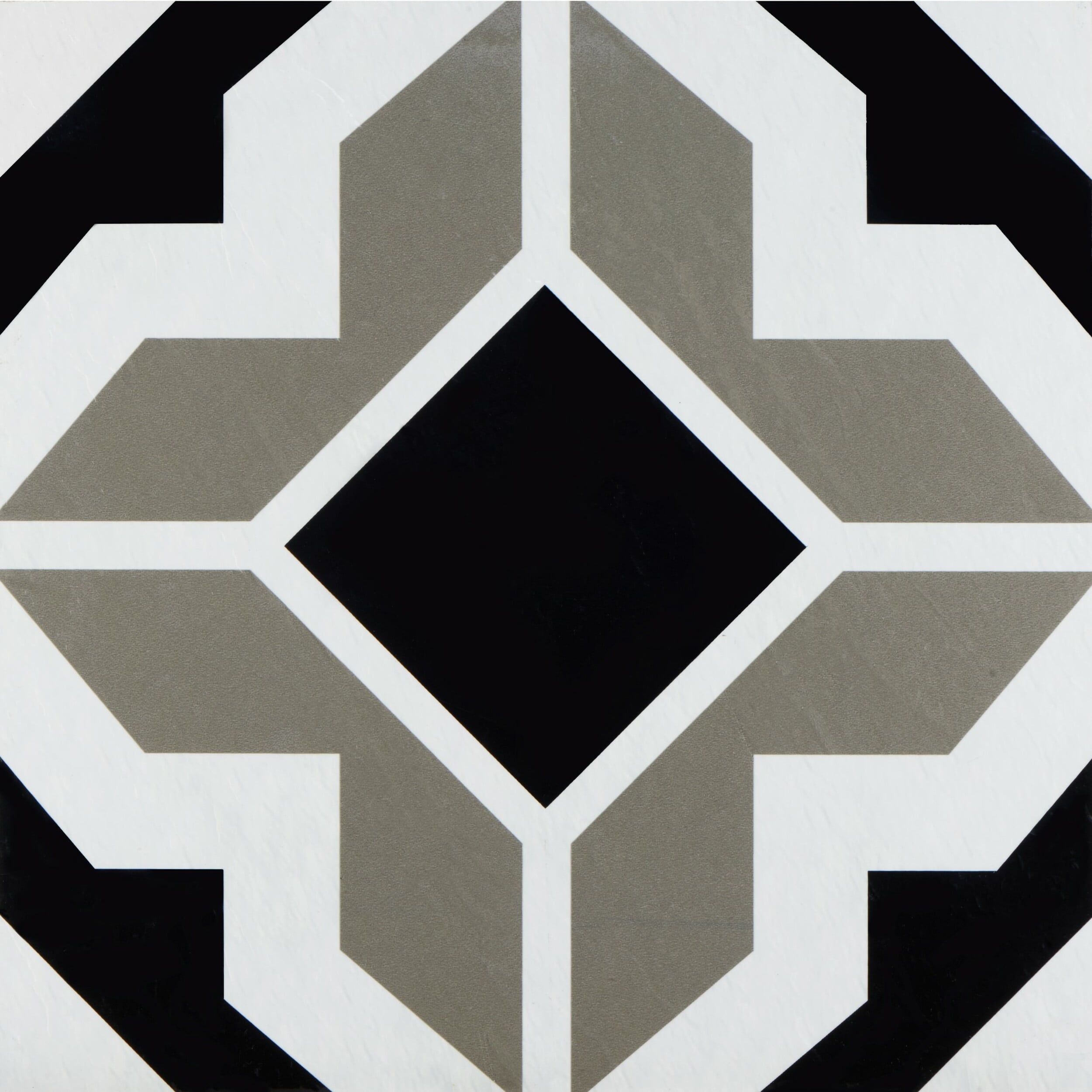 Retro Black and Grey 12-Inch Self-Adhesive Vinyl Floor Tiles