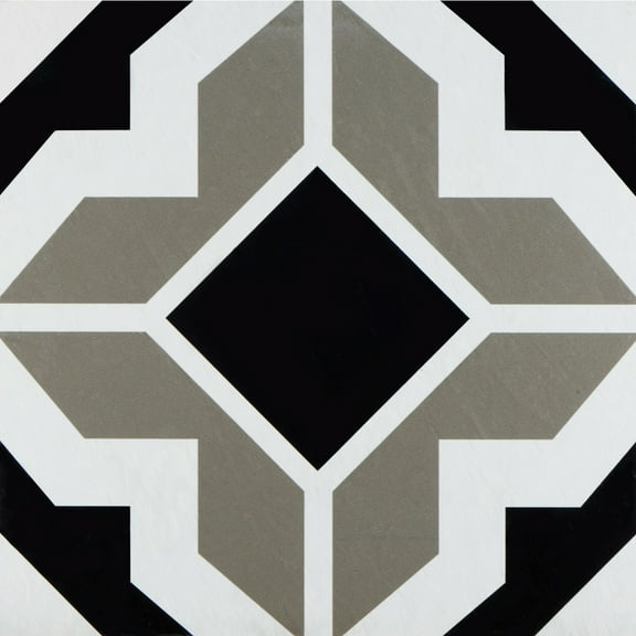 Retro 12x12 Peel & Stick Vinyl Floor Tile - Onyx Star - 20 Tiles/20 sq. ft.
