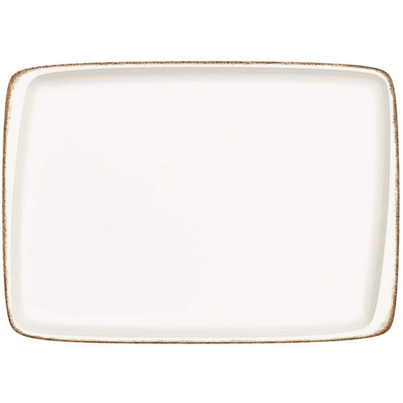 Retro 14.25" x 10.25" x h:0.75" Rectangular Decorated Porcelain Platter