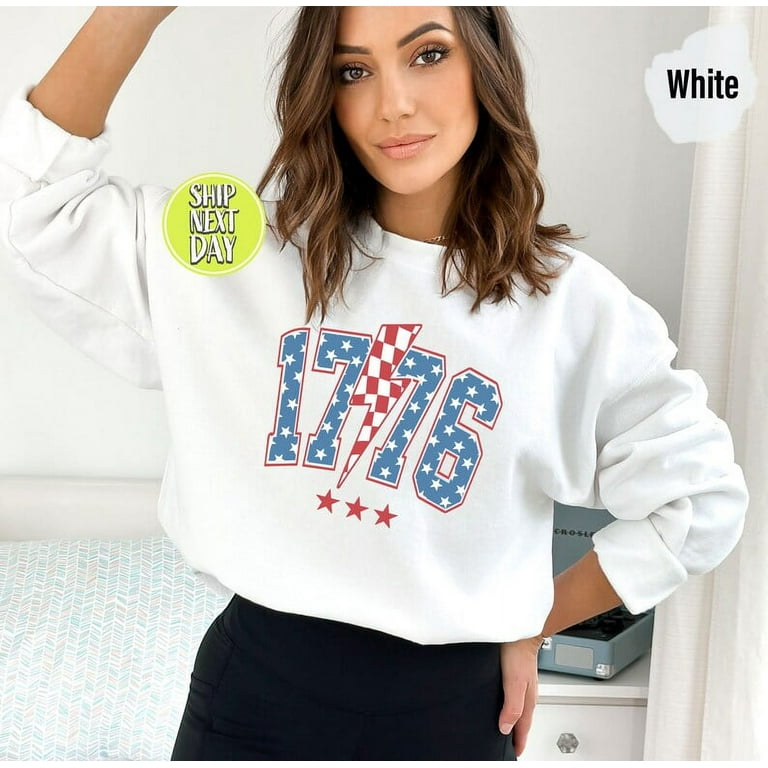Retro 1776 America 4th Of July Sweatshirt America Sweat Freedom Shirt Independence Day Sweatshirt American 1776 Shirt Est 1776 Shirt sweatshirts graphic beautiful Walmart