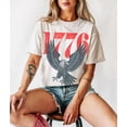 thumbnail image 1 of Retro 1776 Bald Eagle 250th Anniversary American 4th of July T shirt USA Independence Day Tee, 1 of 4