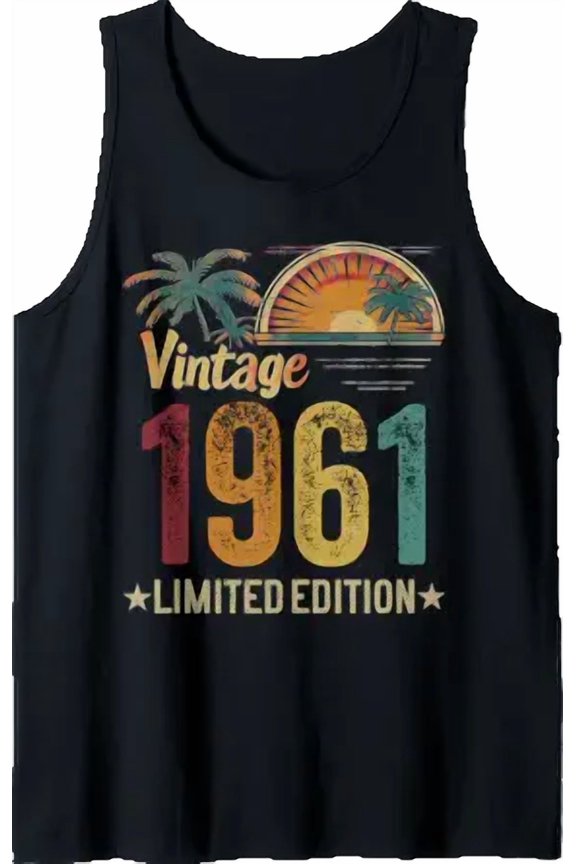 Retro 1961 65Th Birthday 65 Years Old Vintage Tank Top Size S-3XL