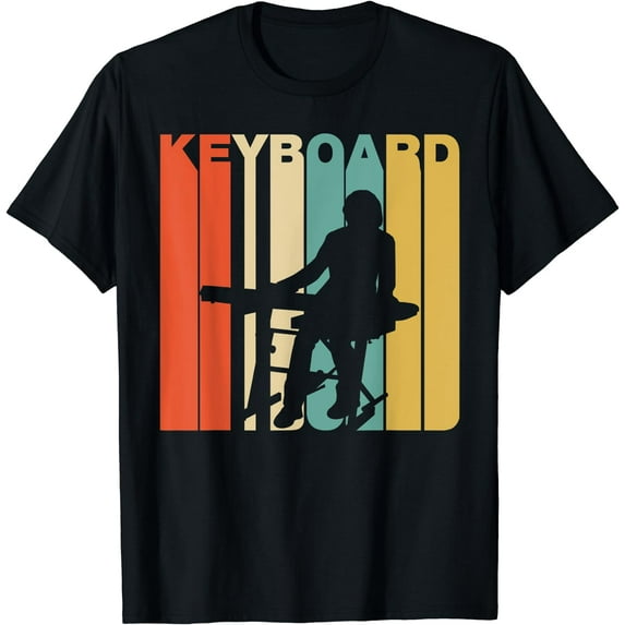 Retro 1970's Style Keyboard Keyboardist Musician T-Shirt