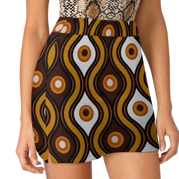 Mini-jupe Vintage Années 70 (TRUE VINTAGE) - Taille 36 - Multicolore - Occasion Très Bon état