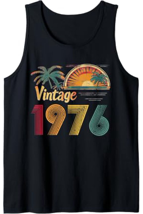 Retro 1976 49Th Birthday 49 Years Old Vintage Tank Top Size S-3XL