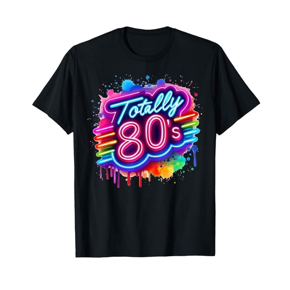 Retro 1980's Colorful Totally 80's Funny 80 Rave Theme Party T-Shirt