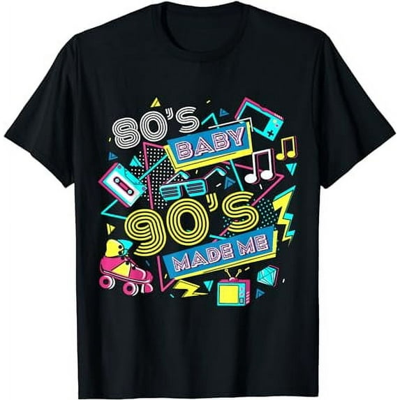 Retro 1980s 80's Baby 1990s 90's Made Me Vaporwave Nostalgia T-Shirt